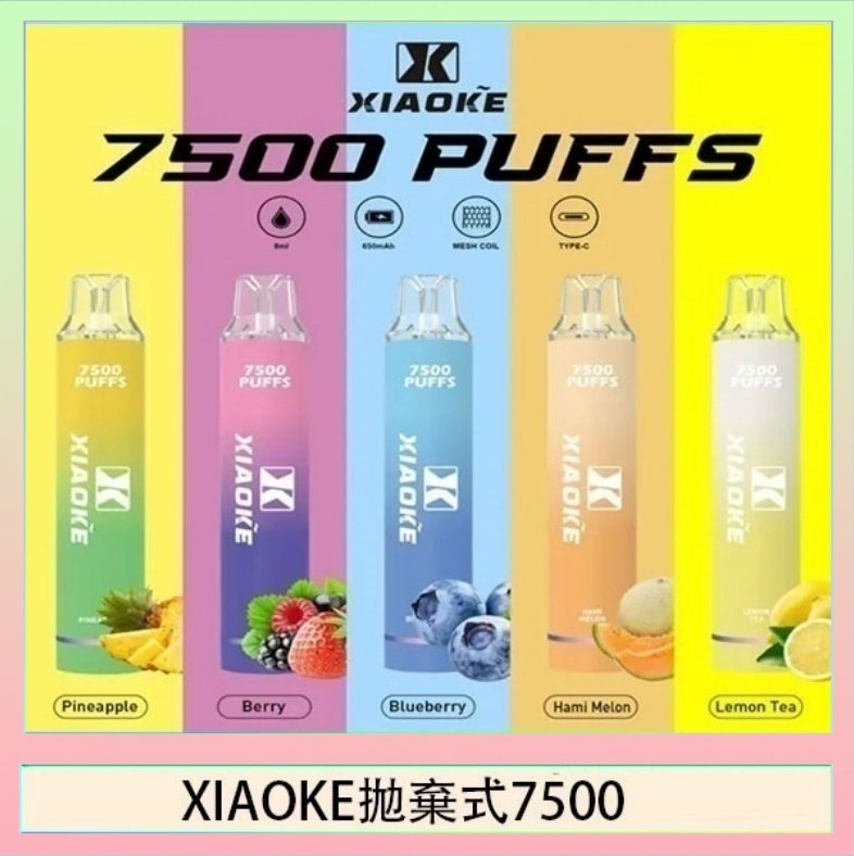 XIAOKE拋棄式7500 梟客XIAOKE一次性電子菸拋棄式7500口